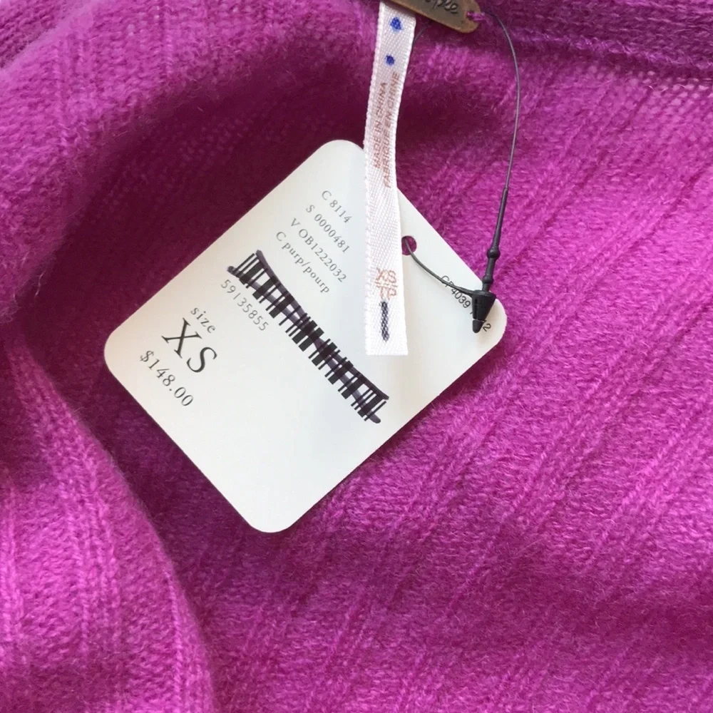 NWT Free People Elias Cashmere Sweater purple